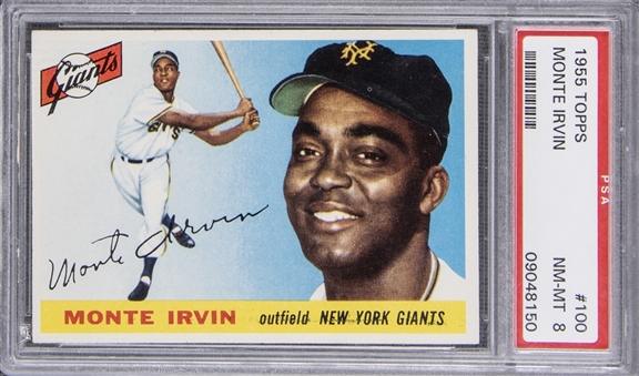 1955 Topps #100 Monte Irvin – PSA NM-MT 8